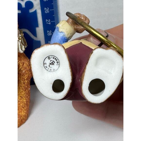 Vintage 1996 Bronson Collectibles Porcelain Lot of 2 Circus & Town Country Bear - Picture 6 of 11